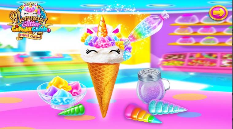 Culinary Art Of Mermaid Glitter Cupcake Chef APK