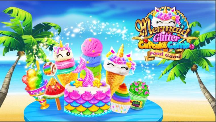 Gameplay Of Mermaid Glitter Cupcake Chef APK